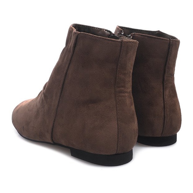 Suede Booties Chelsea stövlar 7-121 Khaki kaki 1