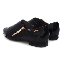 Klassiska skor med dragkedja 2060B svart 1