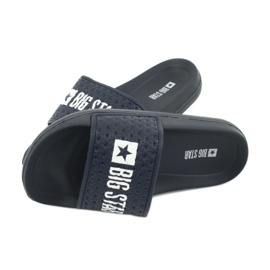 Big Star Pojkeskum flip flops för GG374802 Navy Blue Beach vit marinblå 3