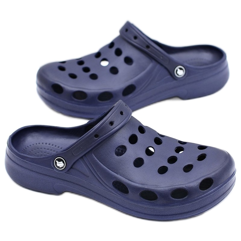 Flameshoes Tofflor Herr Sandaler Marinblå Crocs 2