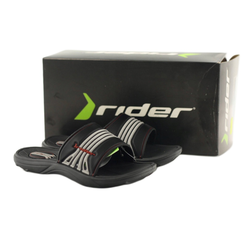 Rider Children's Flip Flops för 80341 Black-Gray Stripes svart svart 4