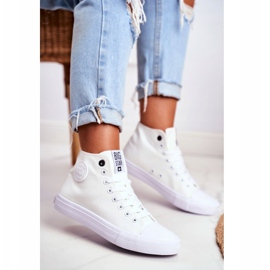 Kvinnors höga sneakers Big Star White FF274A171 vit 1
