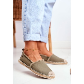 Kvinnors Espadrilles Flätad Sole Khaki Big Star DD274760 grön 1
