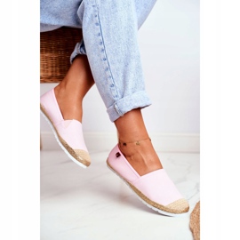 Kvinnors Espadriller, Flätad Sole Pink Big Star DD274728 rosa 2