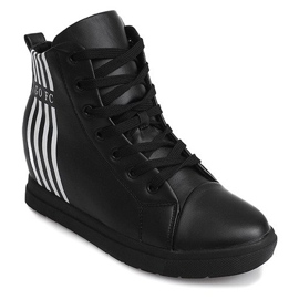 Trendiga enkla sneakers GFA98 svart vit 1