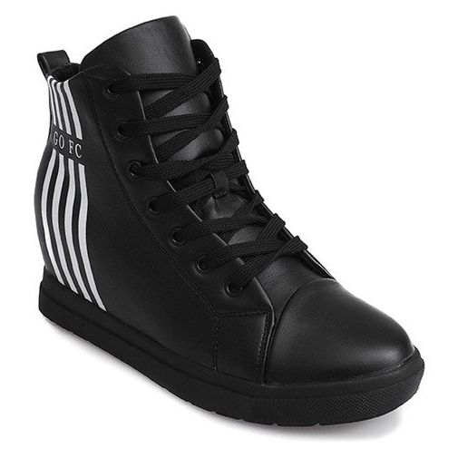 Trendiga enkla sneakers GFA98 svart vit 1