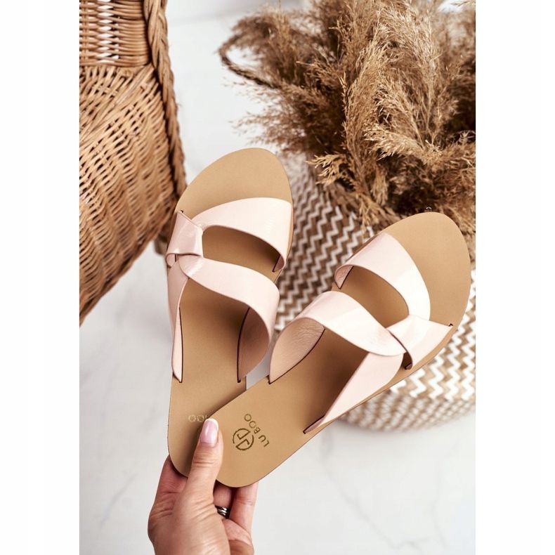 Klassiska tofflor för kvinnor Lu Boo Beige Mabella 1