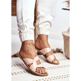 Klassiska tofflor för kvinnor Lu Boo Beige Mabella 2