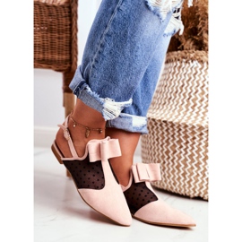 Lu Boo Ballerina Bows för kvinnor Mule Pink Domino rosa 2
