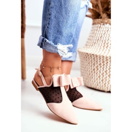 Lu Boo Ballerina Bows för kvinnor Mule Pink Domino rosa 1