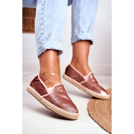 Kvinnors Espadriller, Flätad Sole Pink Big Star DD274A163 rosa 1