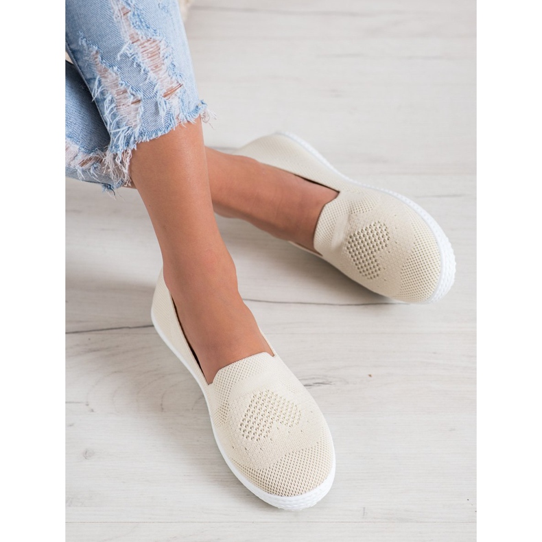 Via Giulia  Beige openwork sneakers 1