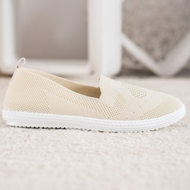 Via Giulia  Beige openwork sneakers 2