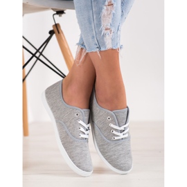 SHELOVET Ljusgrå sneakers 1