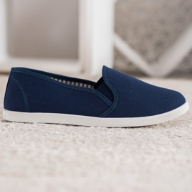 SHELOVET Bekväma slip-on sneakers blå 1