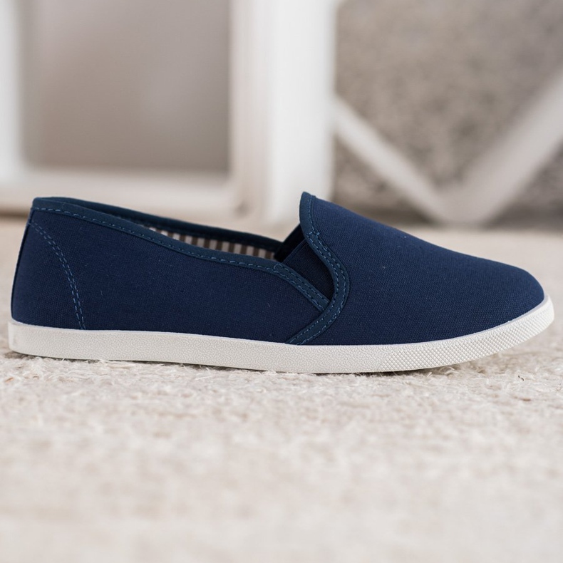 SHELOVET Bekväma slip-on sneakers blå 1