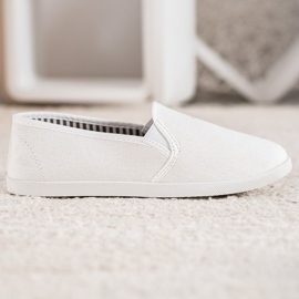 SHELOVET Bekväma slip-on sneakers vit 1