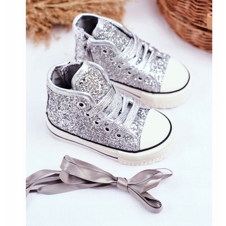 FRROCK Barns sneakers High Shiny Silver Ally silver- 1