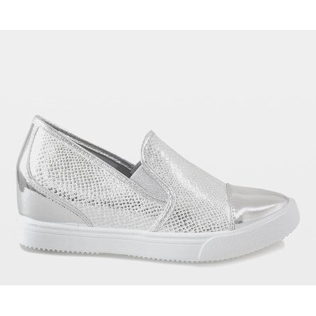 Silver wedge sneakers DD437-2 grå 2