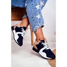 EVE Kvinnors sportskor Marinblå Golden Clementine Elements vit gyllene 2