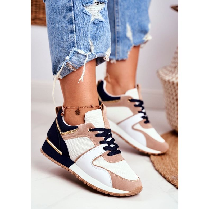 EVE Kvinnors sportskor Beige Golden Clementine Elements vit brun gyllene 1