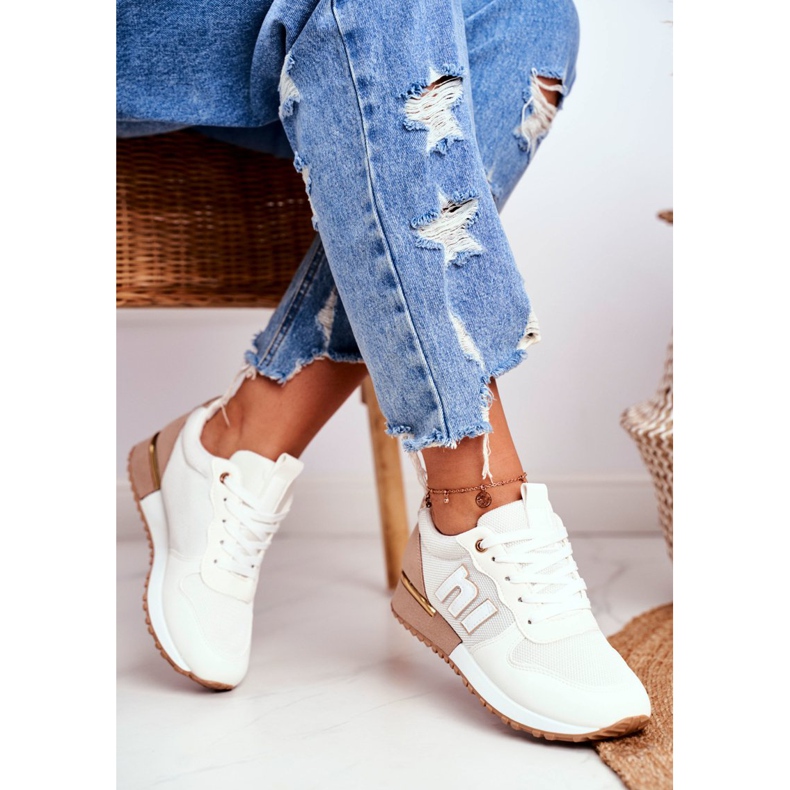 EVE Kvinnors sportskor Beige Golden Maddie Elements 2