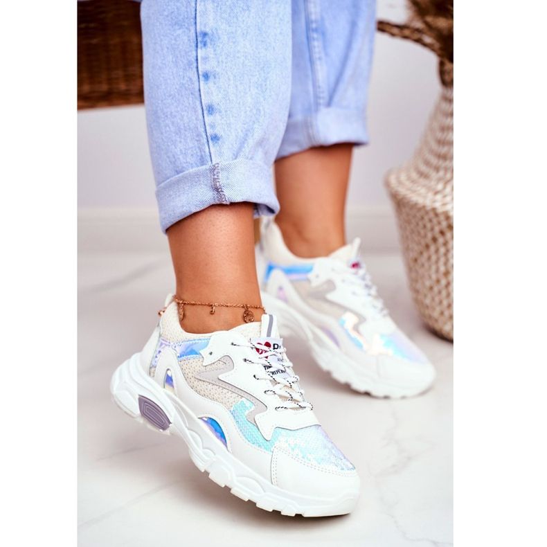 Kvinnors sportskor Lu Boo White Dazzle Me vit mångfärgad 1