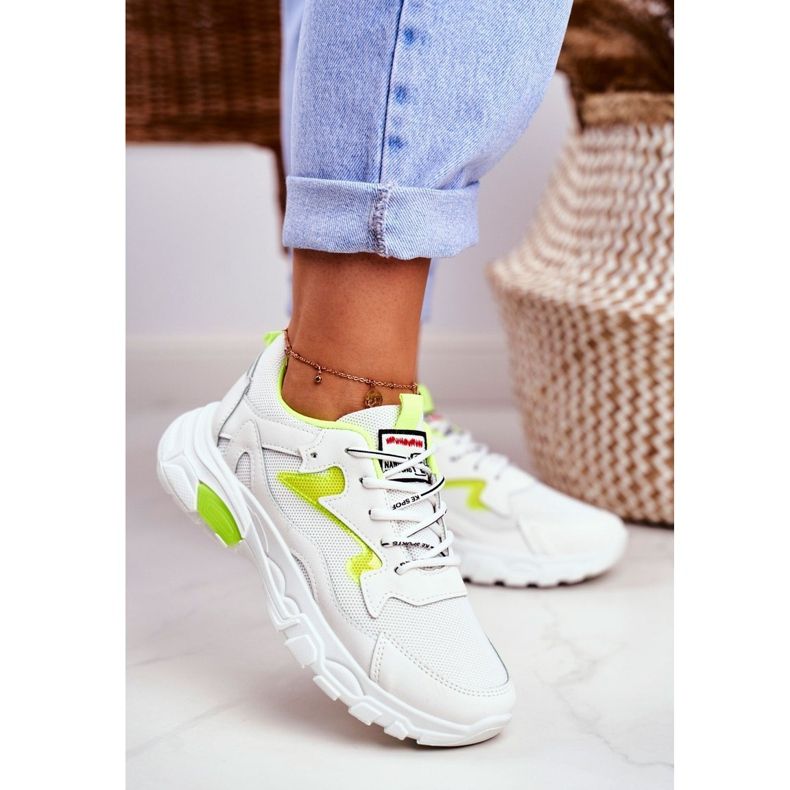 Kvinnors sportskor Vit Lu Boo -skor Gul Bländar mig 1