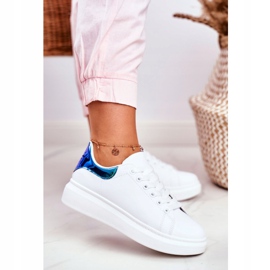 Kvinnors sportskor Lu Boo White Metallic Matilda vit marinblå 1