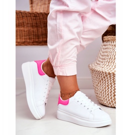Kvinnors sportskor Lu Boo White Fuchsia Heel Matilda vit rosa 2