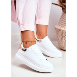 Kvinnors sportskor Lu Boo White Metallic Gold Matilda vit gul 1