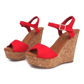 Wedge Sandals Cork 5H5654 Röd 1