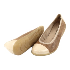 Caprice ballerinaskor dam 22152 läder beige 3