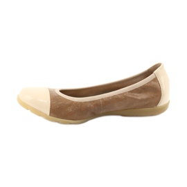 Caprice ballerinaskor dam 22152 läder beige 1
