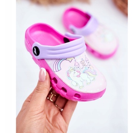Barntofflor Foam Crocs Pink Ponies Ponny rosa 2