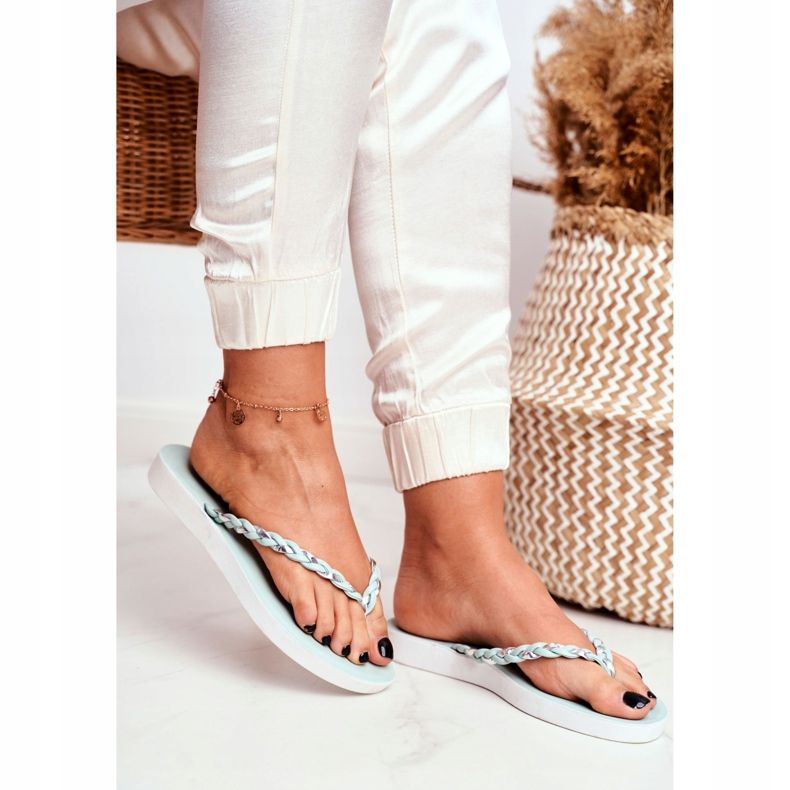 PS1 Dam Tofflor Flip-flops Flätat bälte Grön Peggie 2