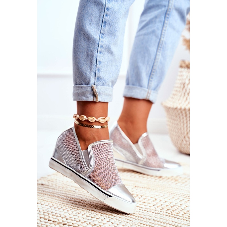 Lu Boo -sneakers för kvinnor med Morgono i silver grå 1