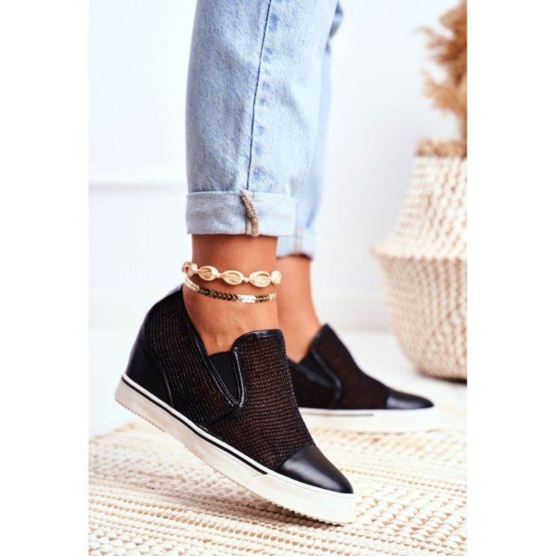 Dam Sneakers Lu Boo med mesh Svart Morgono 1