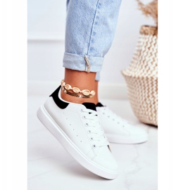 PS1 Kvinnors sportskor vit med en svart klack Milly 2