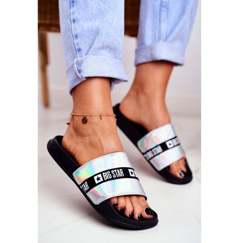 Dam Tofflor Big Star Silver Holo GG274005 grå 1