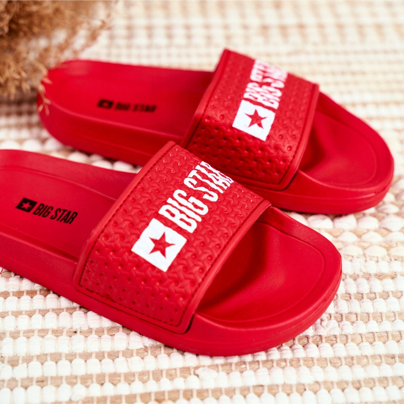 Barntofflor Big Star Red Quilted GG374801 röd 2