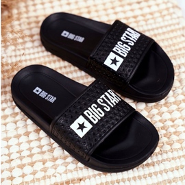 Barns svarta tofflor Big Star Quiltad GG374800 1