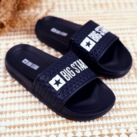 Barntofflor Big Star Navy Blue Quilted GG374802 marinblå 1