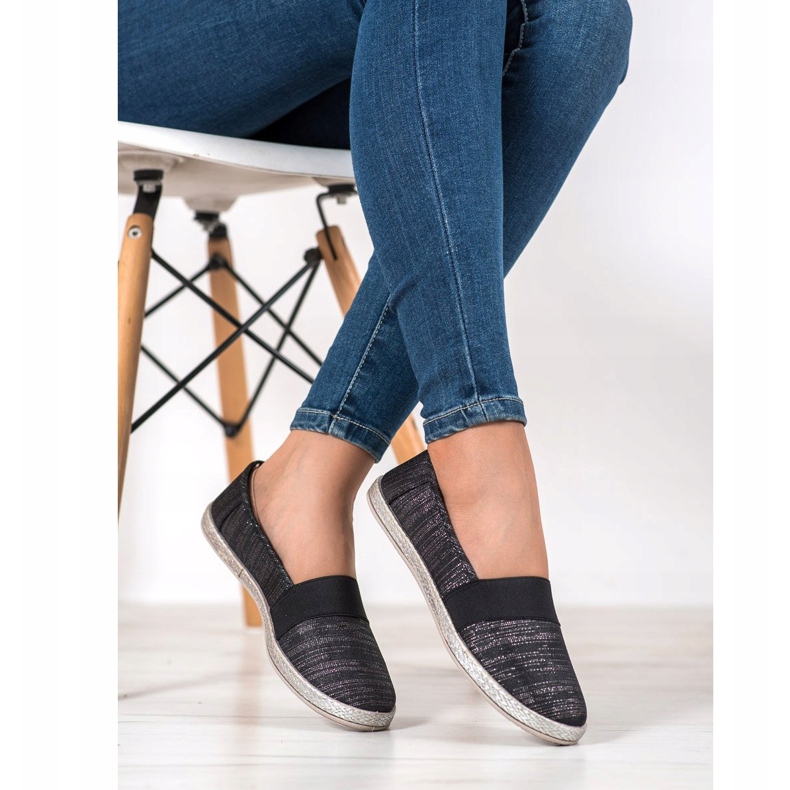 SHELOVET Snygga slip-on sneakers svart 2