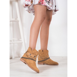 Bella Paris Stövlar med dekorativa ränder brun 1