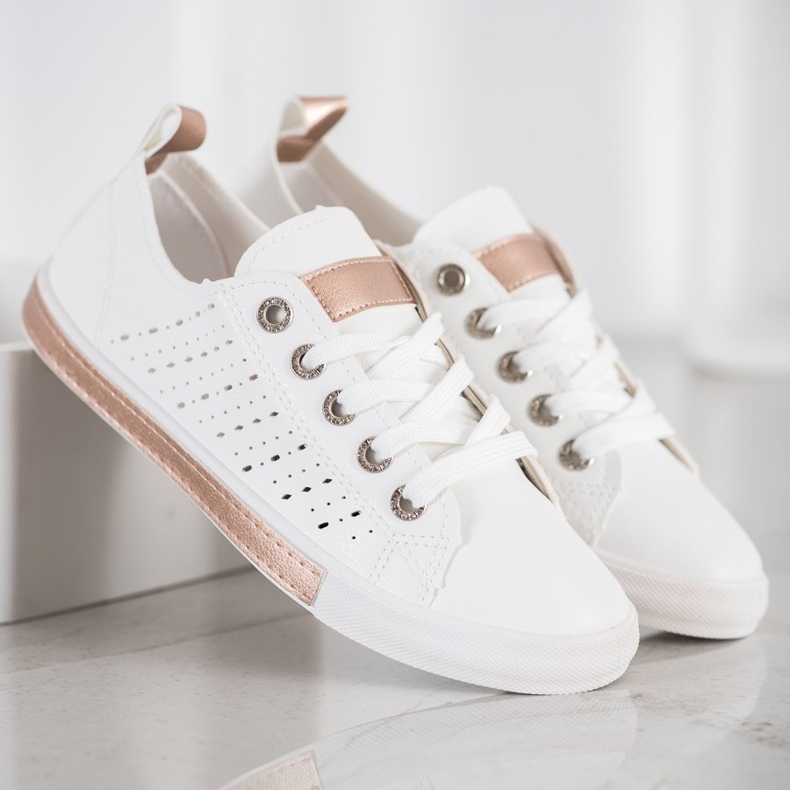 Bella Paris Sneakers med öppet mönster vit 2