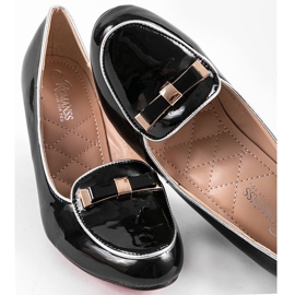 Svarta kilpumpar med rosett 0088-1 1