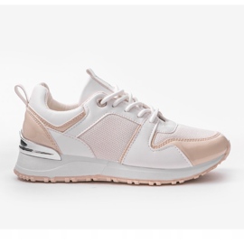 Trendiga beige PC35 sportskor brun 1