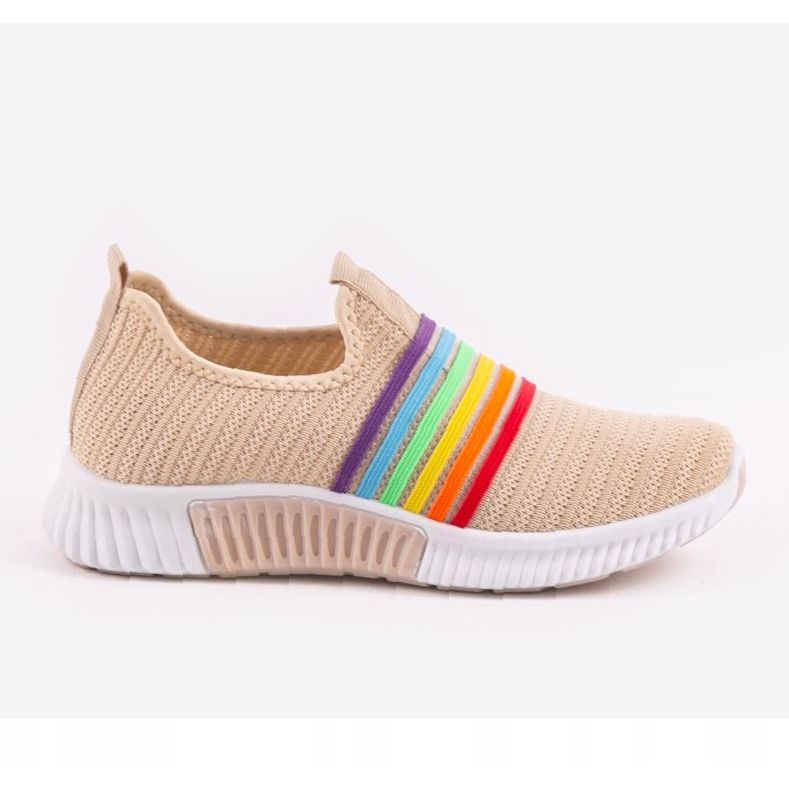 Beige sports slip-on skor BS30 brun mångfärgad 1