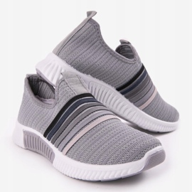 Grå sports slip-on skor TL502-26 2